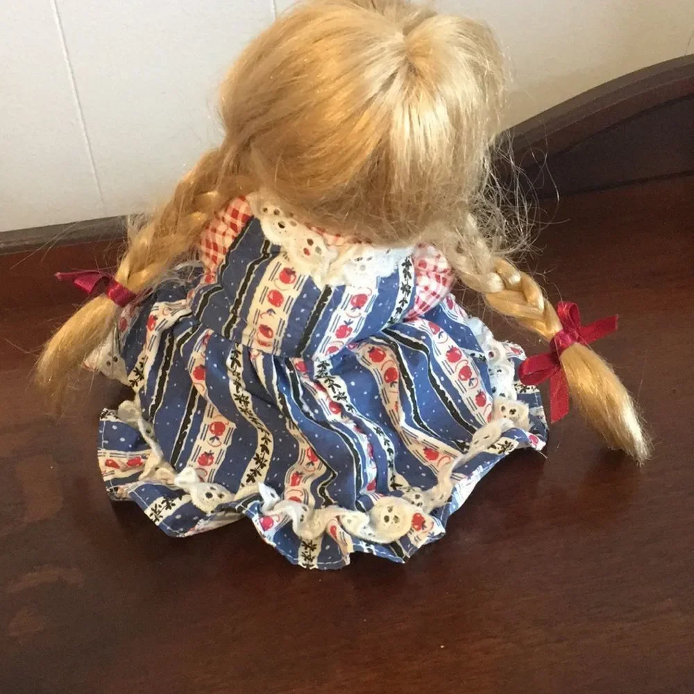 Vintage wind up musical doll
